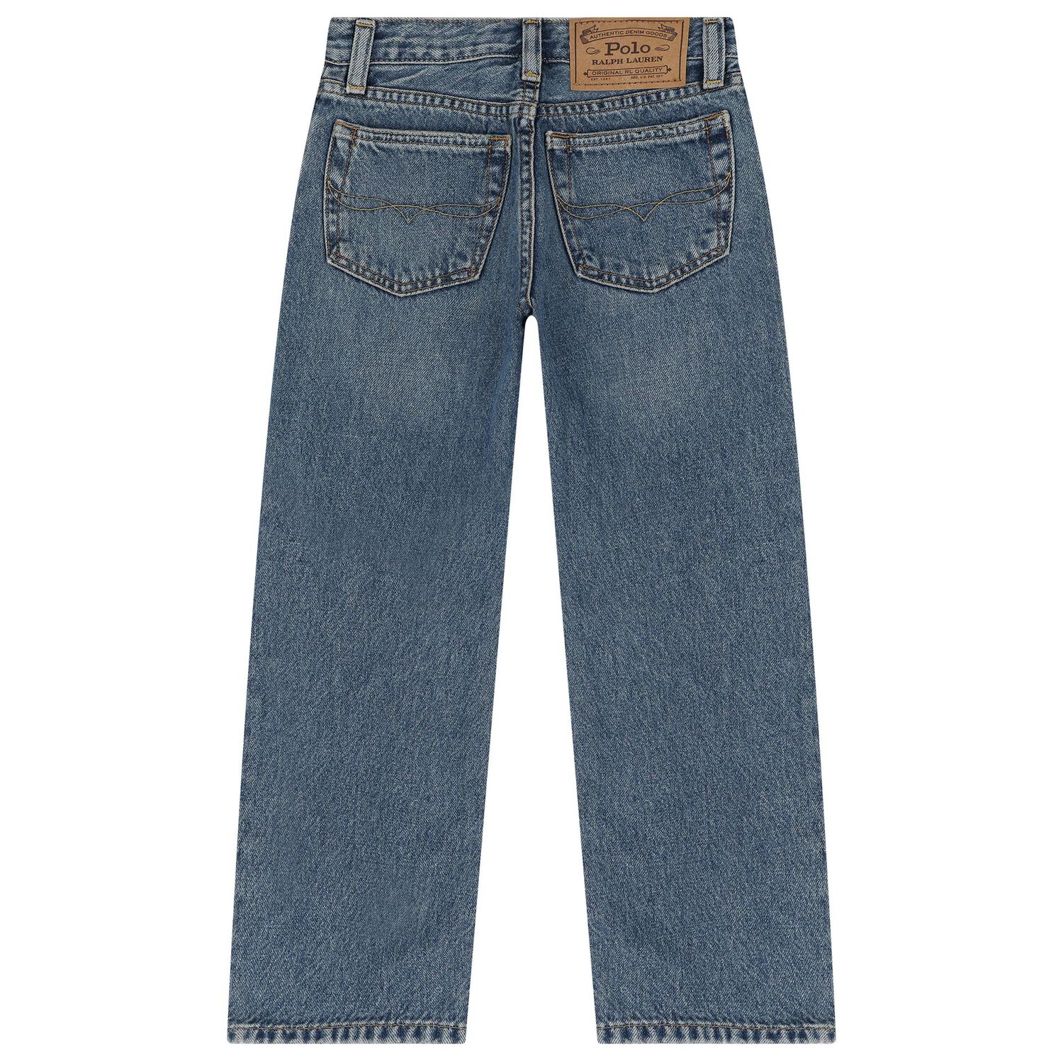 Boys Blue Logo Denim Jeans, 1, hi-res