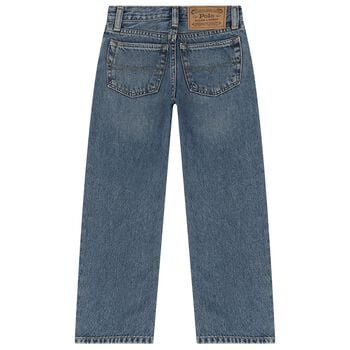 Boys Blue Logo Denim Jeans