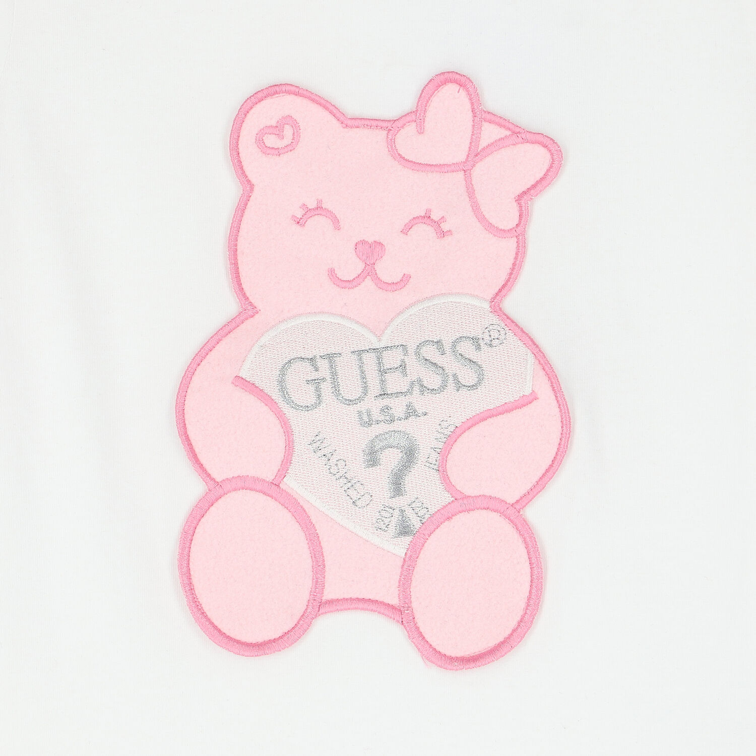 Younger Girls White Teddy Logo T-Shirt, 1, hi-res image number null