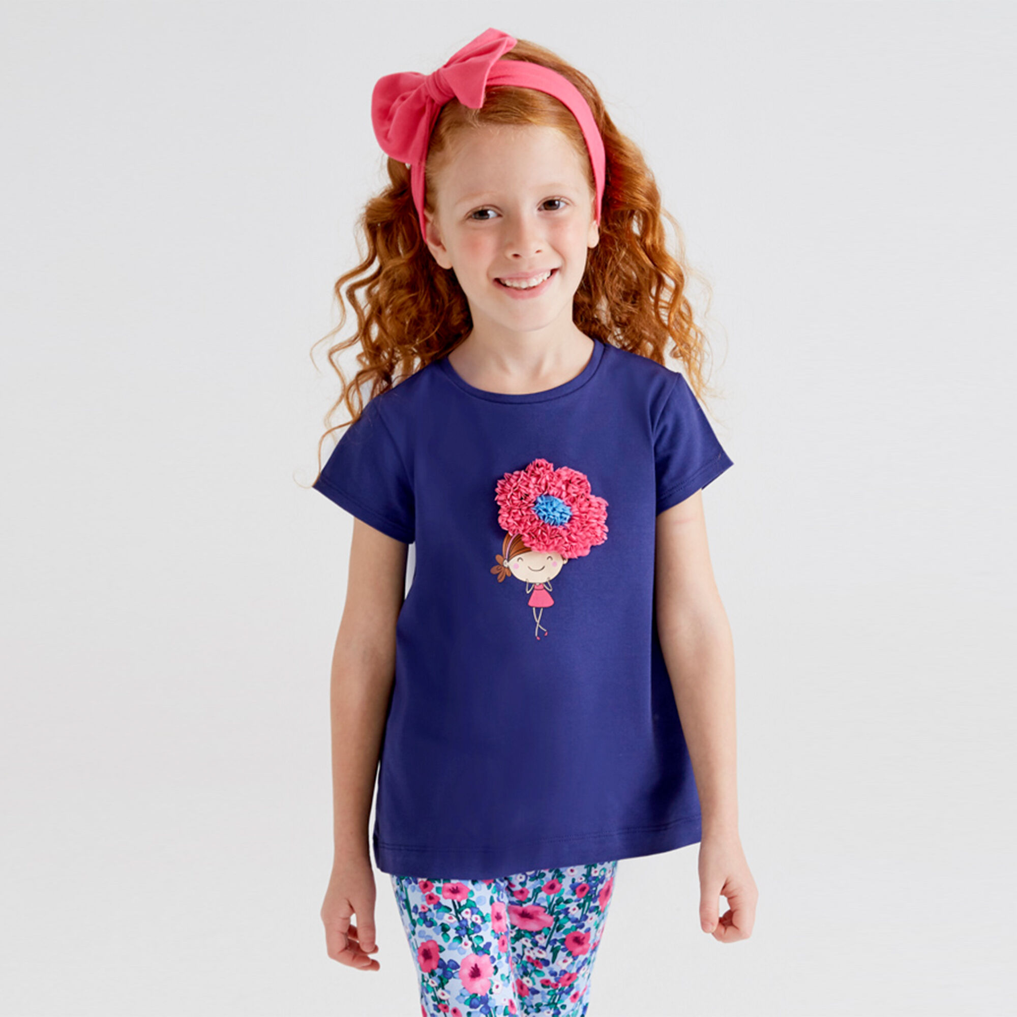 Mayoral Girls Navy Floral Leggings Set 