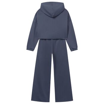 Girls Blue Hooded Tracksuit