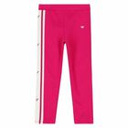 Girls Pink Logo Leggings, 1, hi-res