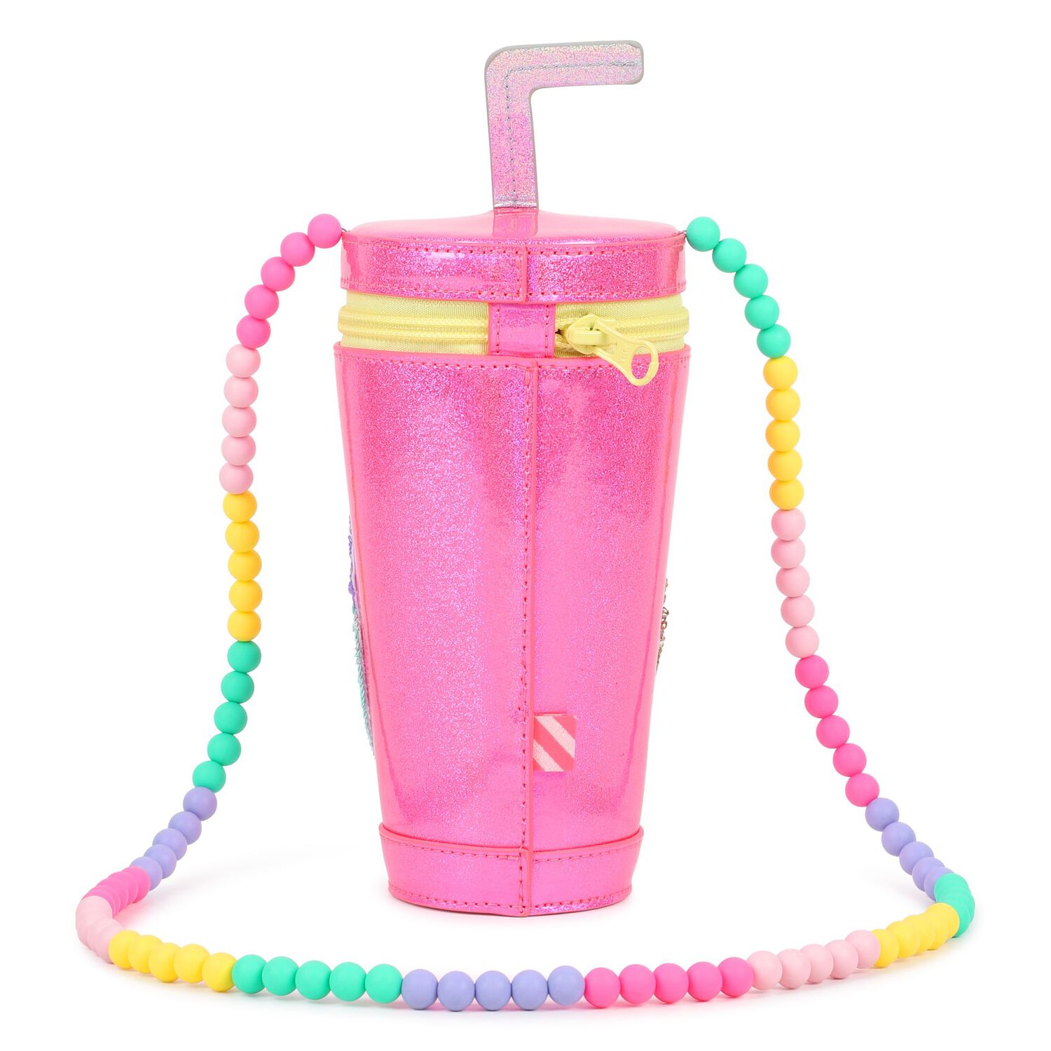 Girls Pink Embellished Milkshake Shoulder Bag, 1, hi-res