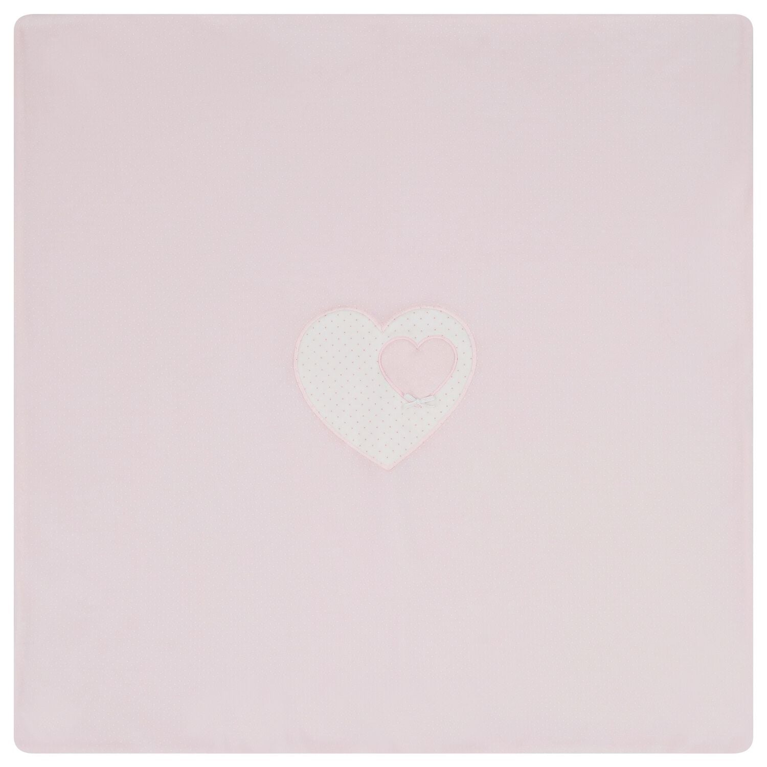 Baby Girls Pink Heart & Polka Dot Blanket, 1, hi-res