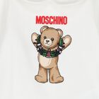 Ivory Christmas Teddy Bear Logo Babygrow, 1, hi-res