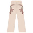 Girls Beige Floral Trousers, 1, hi-res