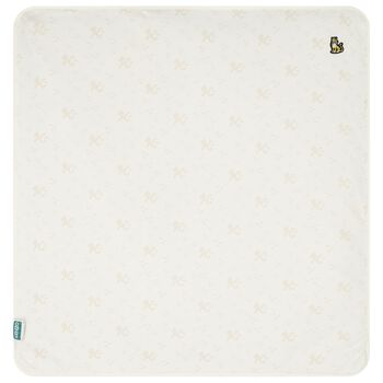 Ivory & Beige Tiger Logo Baby Blanket