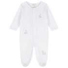 White & Grey Just Giraffe Babygrow Set, 1, hi-res