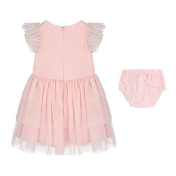 Baby Girls Pink Logo Dress Set