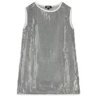 Girls Gold & White Logo Dress Set, 1, hi-res