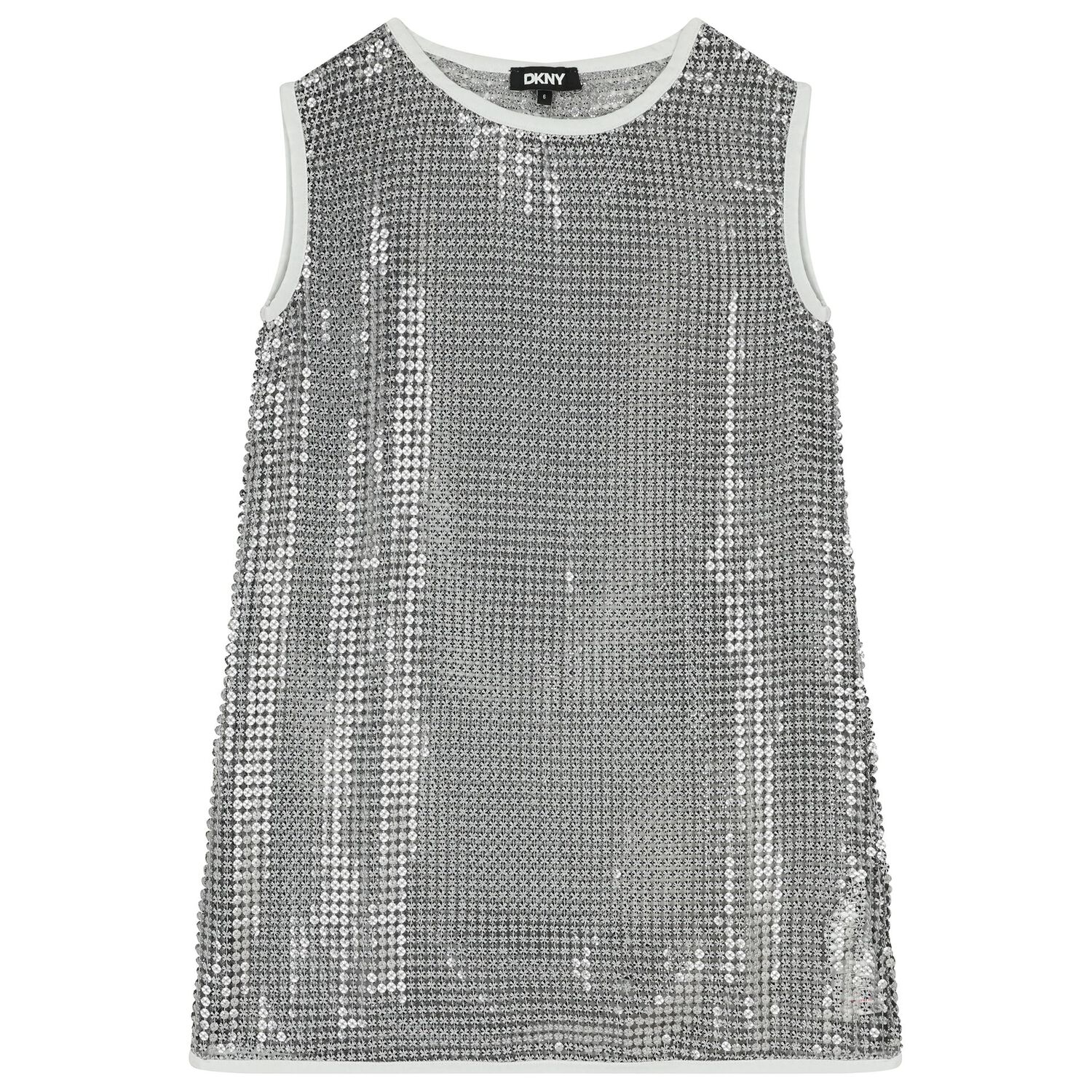 Girls Gold & White Logo Dress Set, 1, hi-res