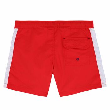 Boys Red Logo Swim Shorts