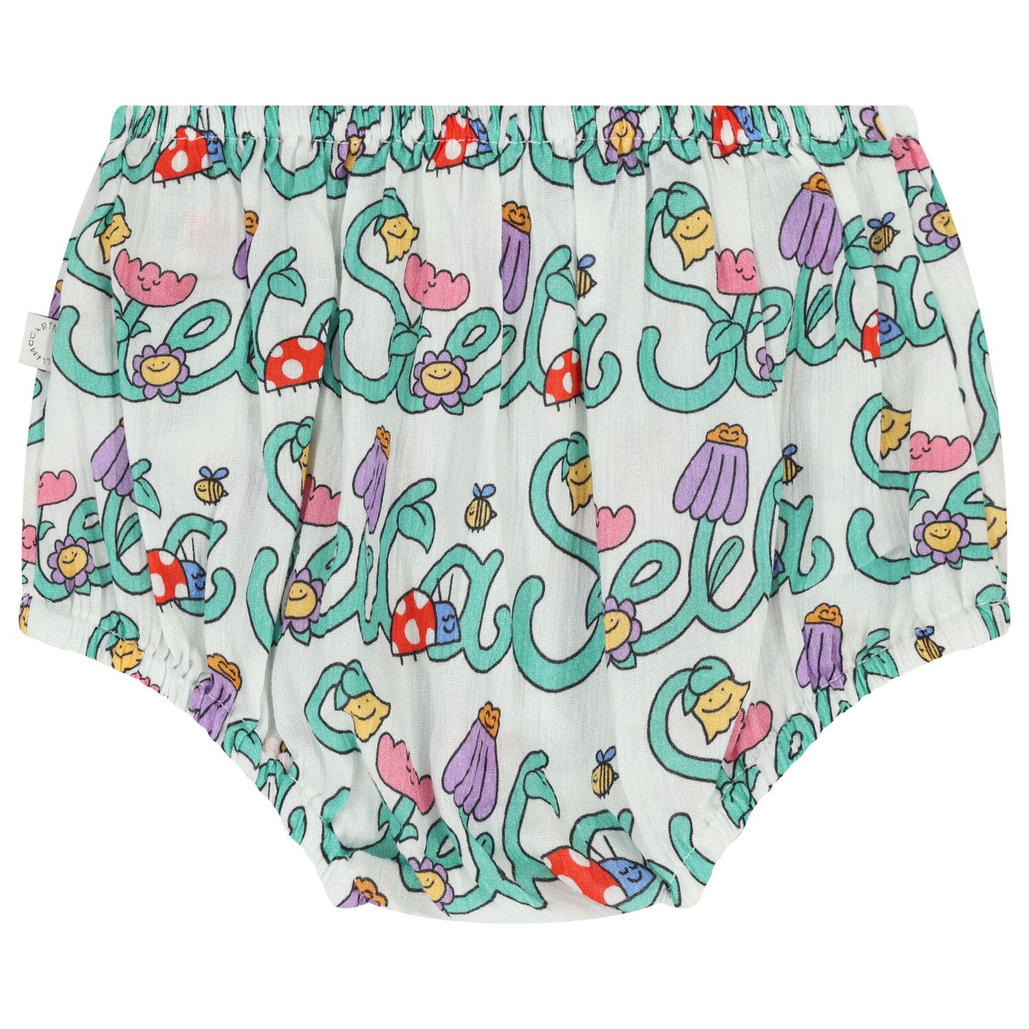 طقم فستان بشعار يونغر باللون العاجي والأخضر, 1, hi-res