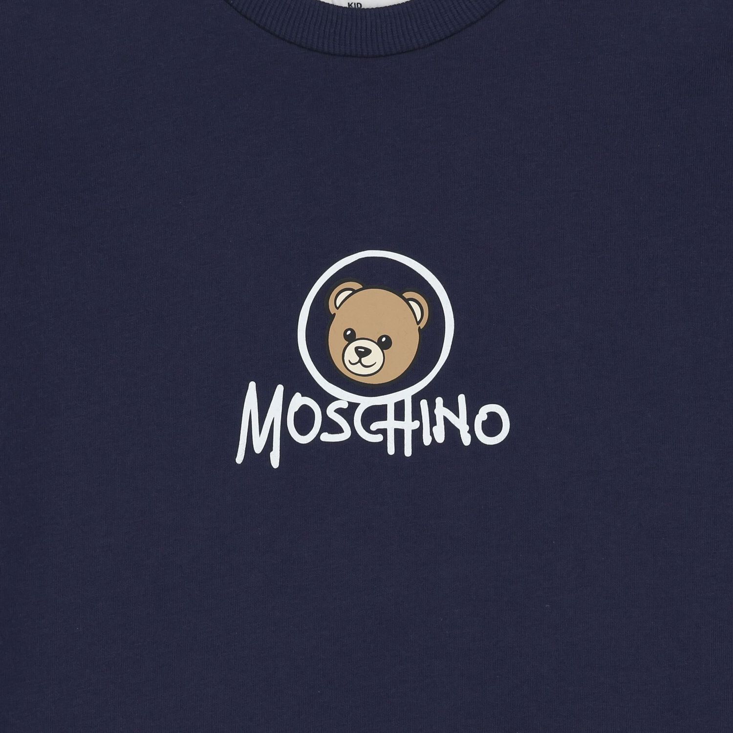Navy Blue Teddy Bear Logo Long Sleeve Top, 2, hi-res