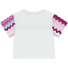 تيشيرت بنات بالشعار باللون الابيض, 1, hi-res