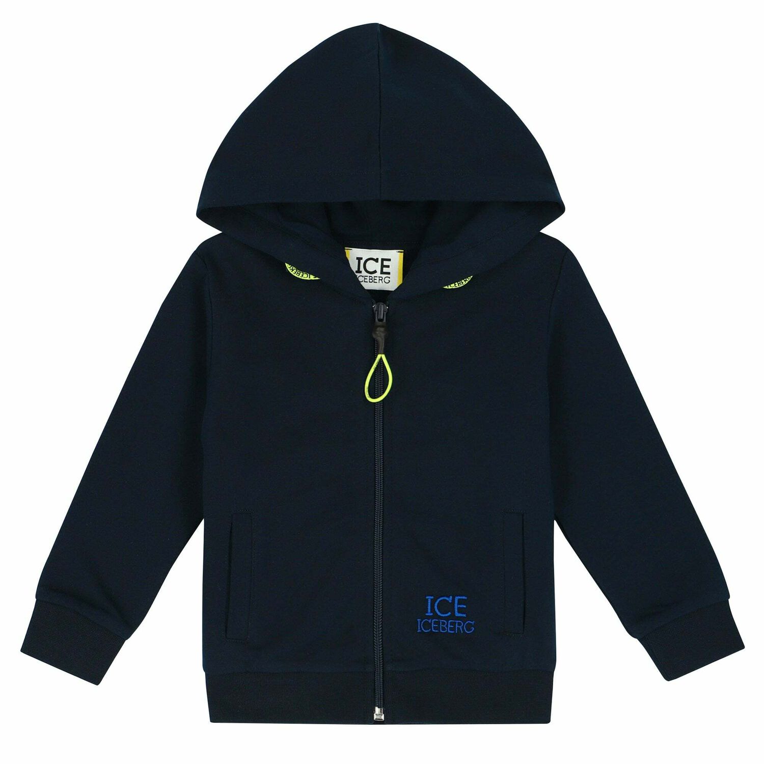 Younger Boys Navy Logo Hooded Top, 1, hi-res image number null