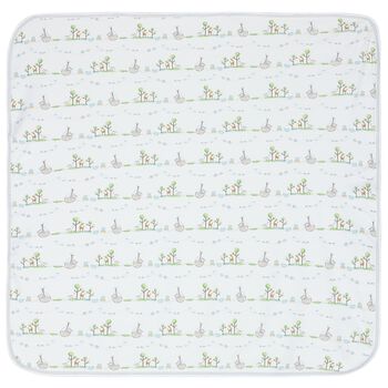 Baby Boys White Animals Blanket