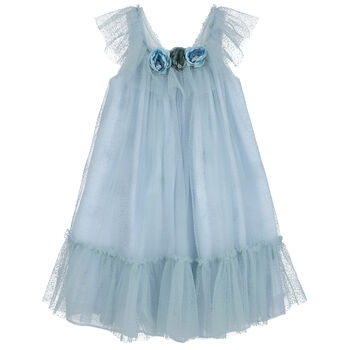Girls Blue Tulle Dress
