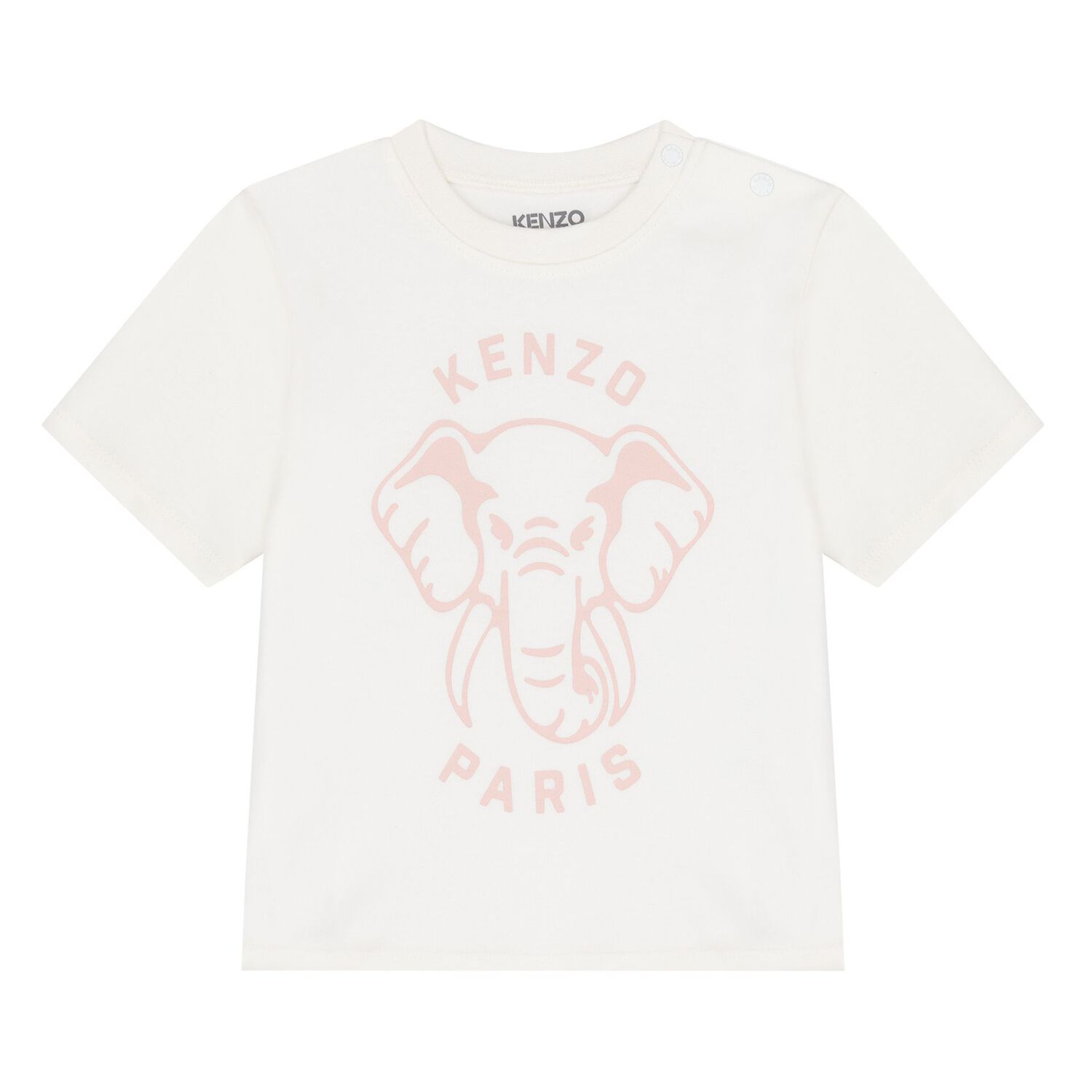 Baby Girls Pink & White Elephant Logo Tracksuit Set, 1, hi-res