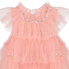 Younger Girls Pink Embellished Tulle Dress, 1, hi-res