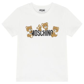 White Teddy Bear Logo T-Shirt