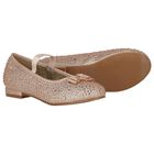 Girls Gold Embellished Shoes, 1, hi-res