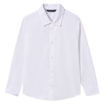 Mayoral Boys White Long Sleeve Shirt, 1 Boys White Long Sleeve Shirt
