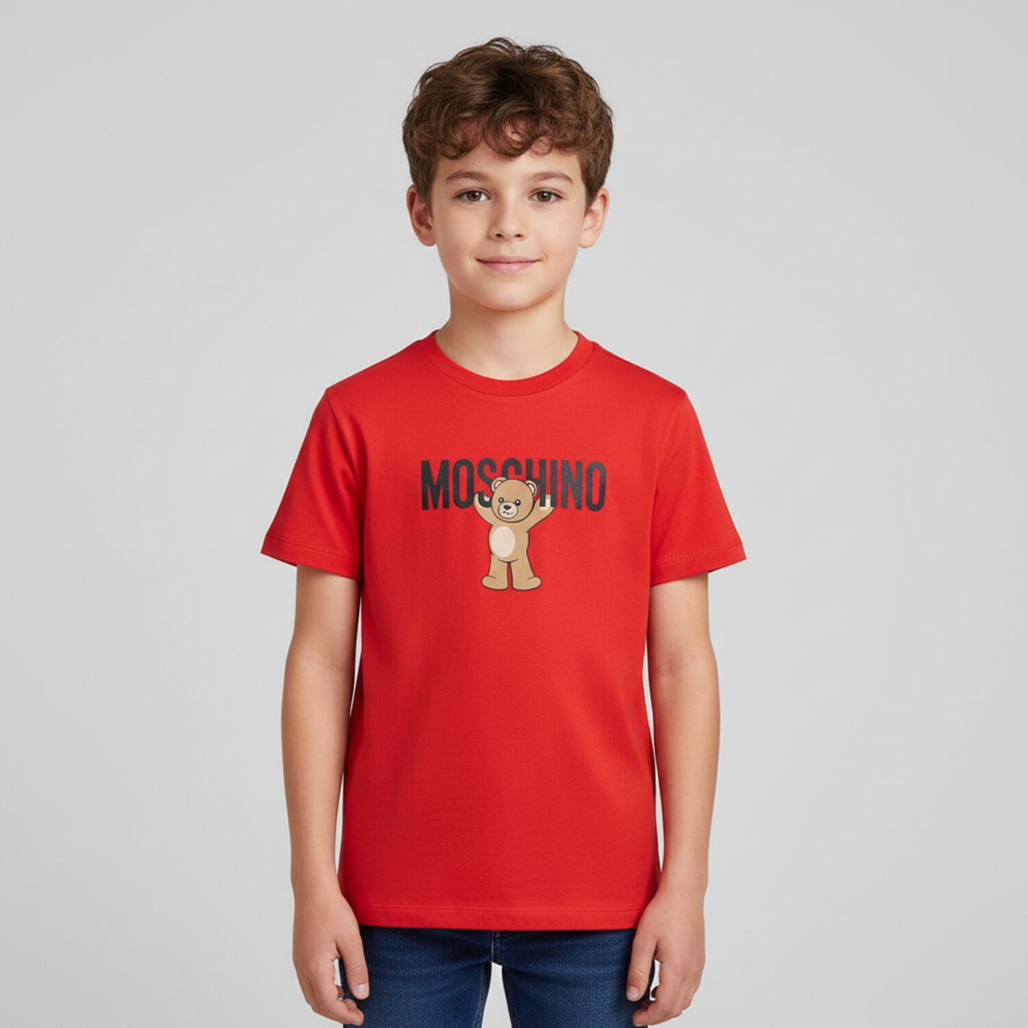 Red Teddy Bear Logo T-Shirt, 3, hi-res