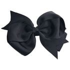 Girls Black Bow Hairclip, 1, hi-res