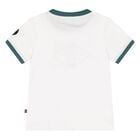 Younger Boys White Logo T-Shirt, 1, hi-res