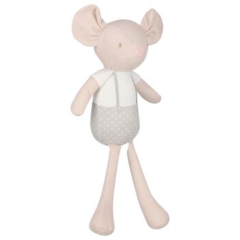Beige, White & Pink Mouse Toy