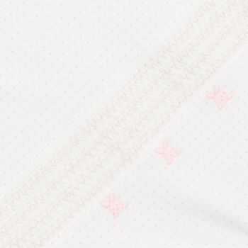 Baby Girls White & Pink Bunny Blanket