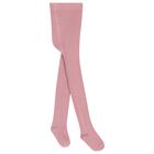 Baby Girls Pink Knitted Tights, 1, hi-res