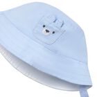 Blue & White Reversible Baby Hat, 1, hi-res