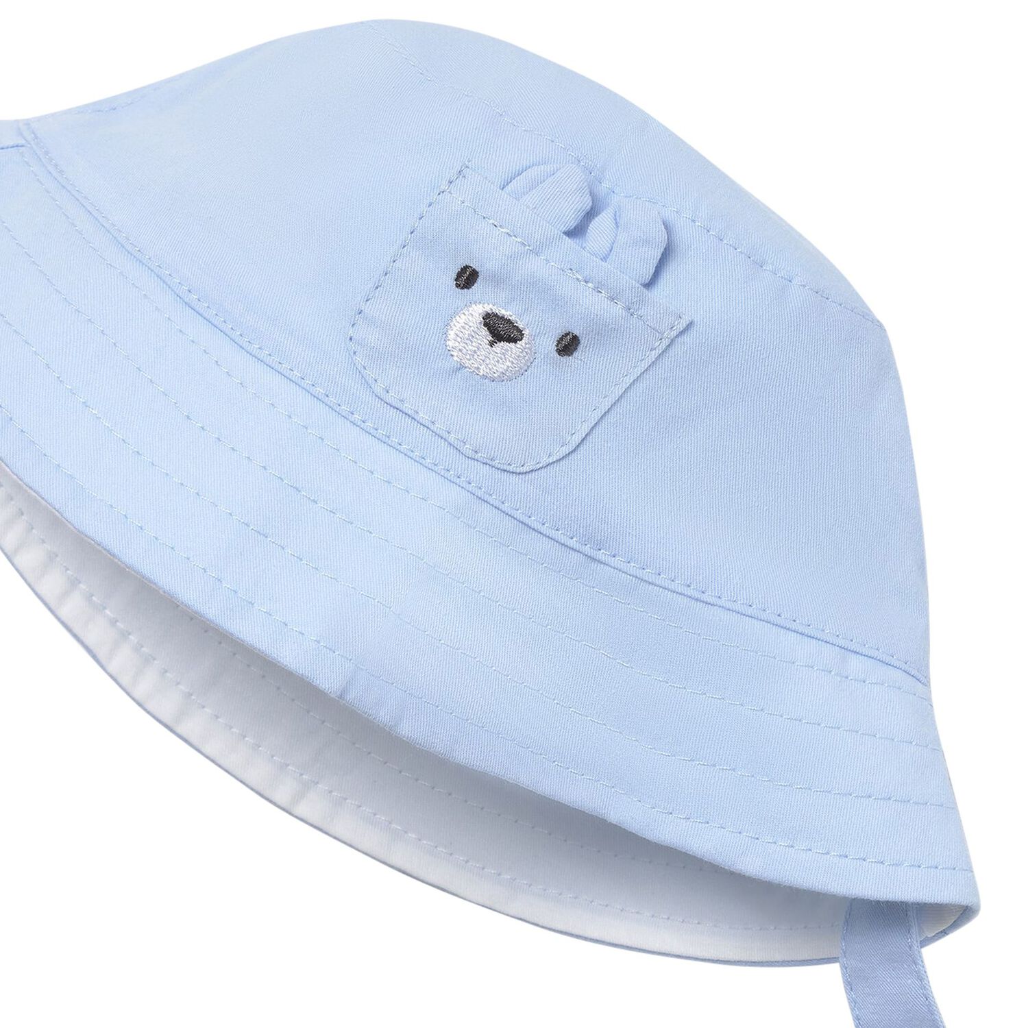 Blue & White Reversible Baby Hat, 1, hi-res image number null