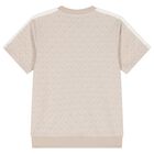 Boys Beige Logo T-Shirt, 1, hi-res