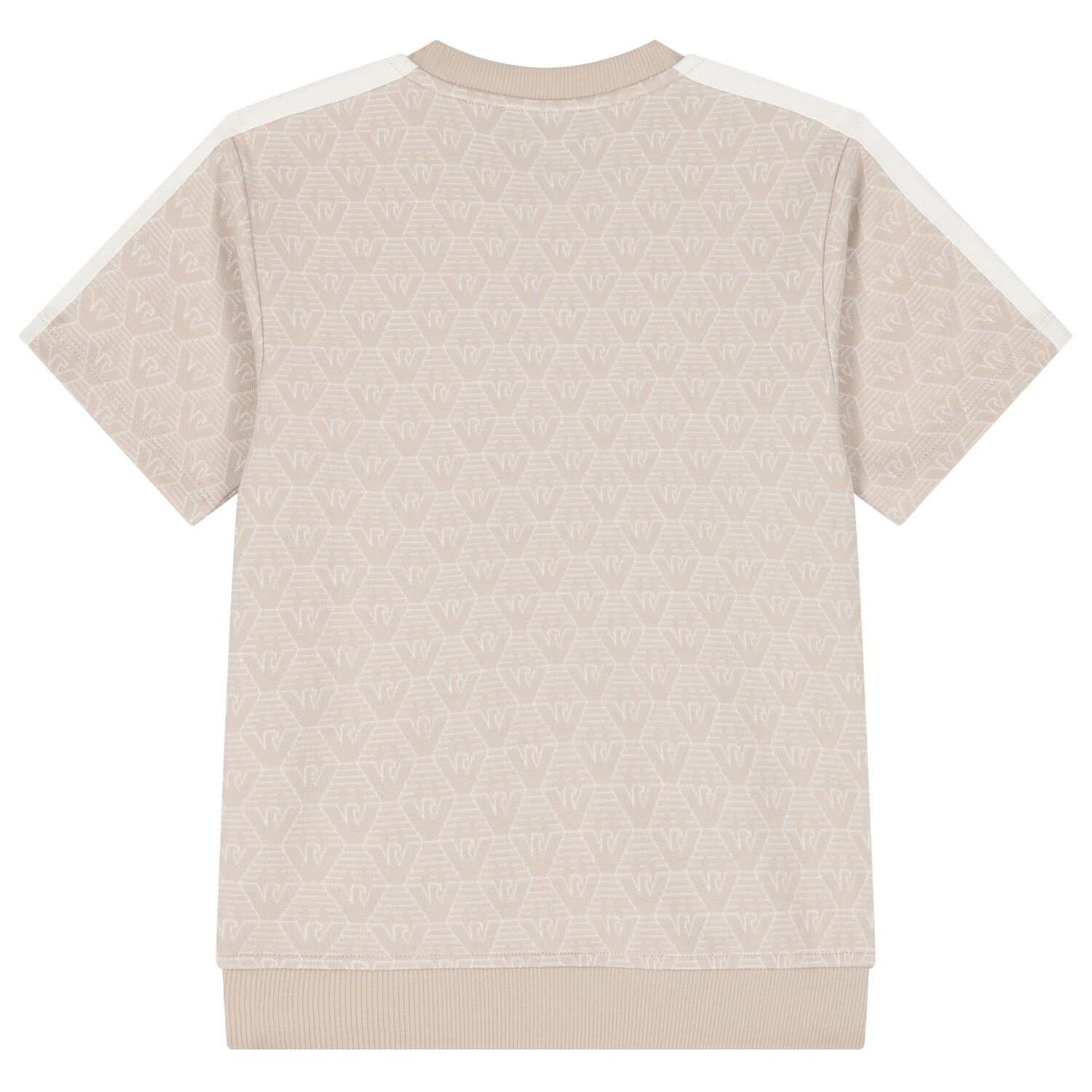 Boys Beige Logo T-Shirt, 1, hi-res