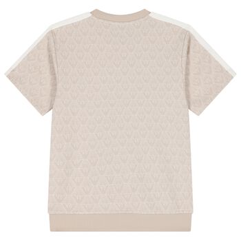 Boys Beige Logo T-Shirt