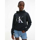 Girls Black Iridescent Logo Hoodie, 1, hi-res
