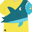Boys Yellow Shark T-Shirt, 1, hi-res