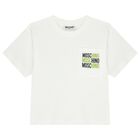 Boys White & Green Logo Shorts Set, 2, hi-res