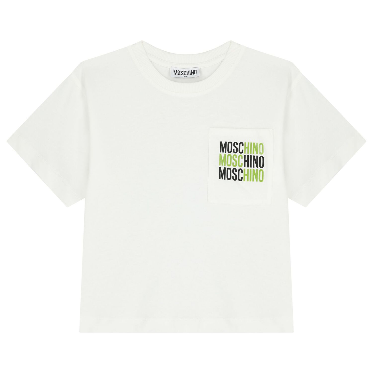 Boys White & Green Logo Shorts Set, 2, hi-res