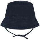 Baby Boys Navy Blue Bucket Hat, 1, hi-res