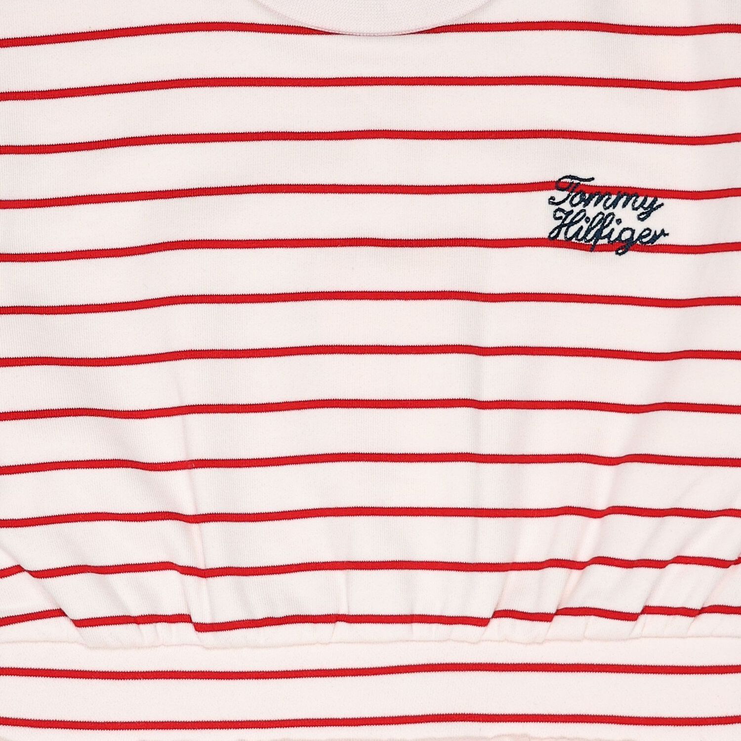 Girls Pink & Red Striped Logo Dress, 2, hi-res