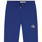 Boys Blue Logo Joggers, 2, hi-res