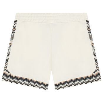 Boys Ivory Zig Zag Shorts