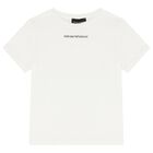 Boys White Logo T-Shirt, 1, hi-res
