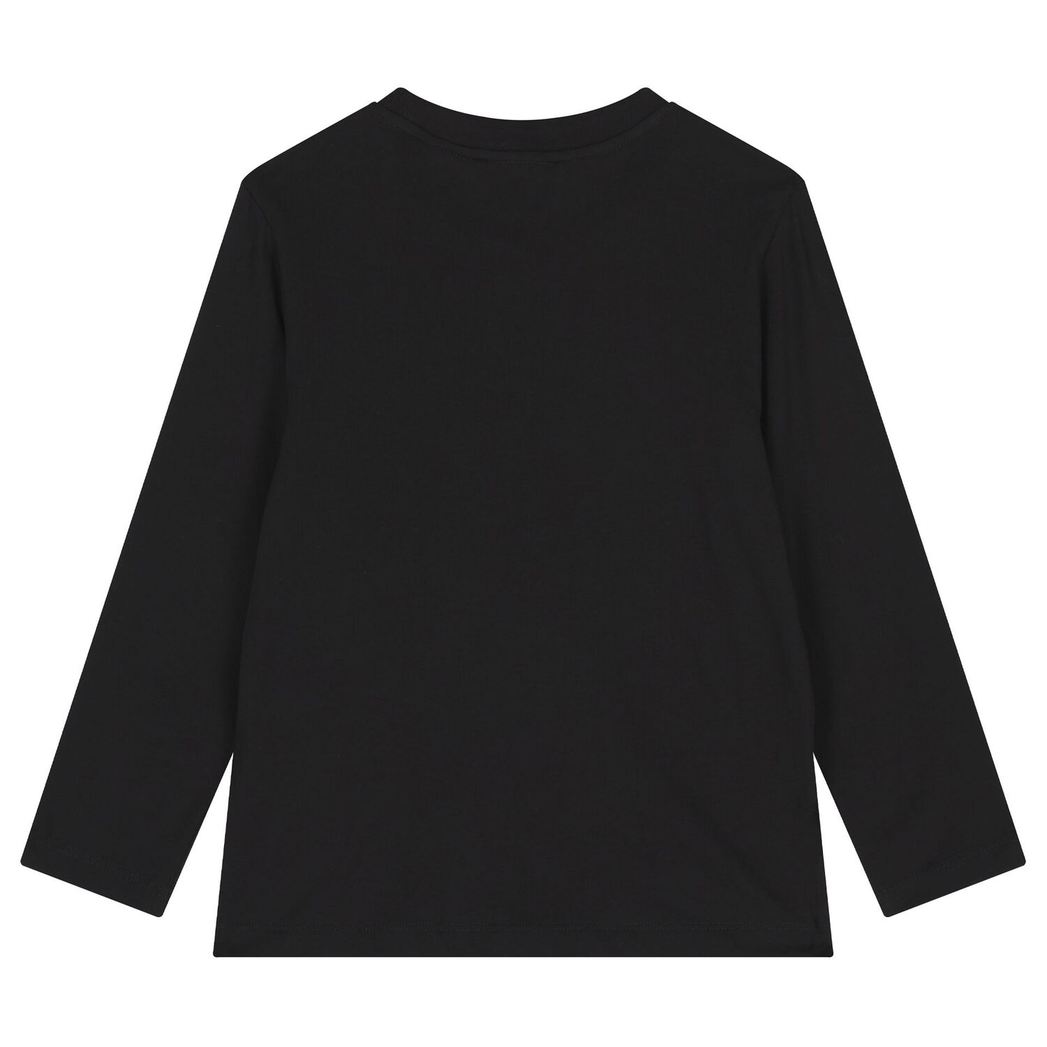 Boys Black Logo Long Sleeve Top, 2, hi-res image number null