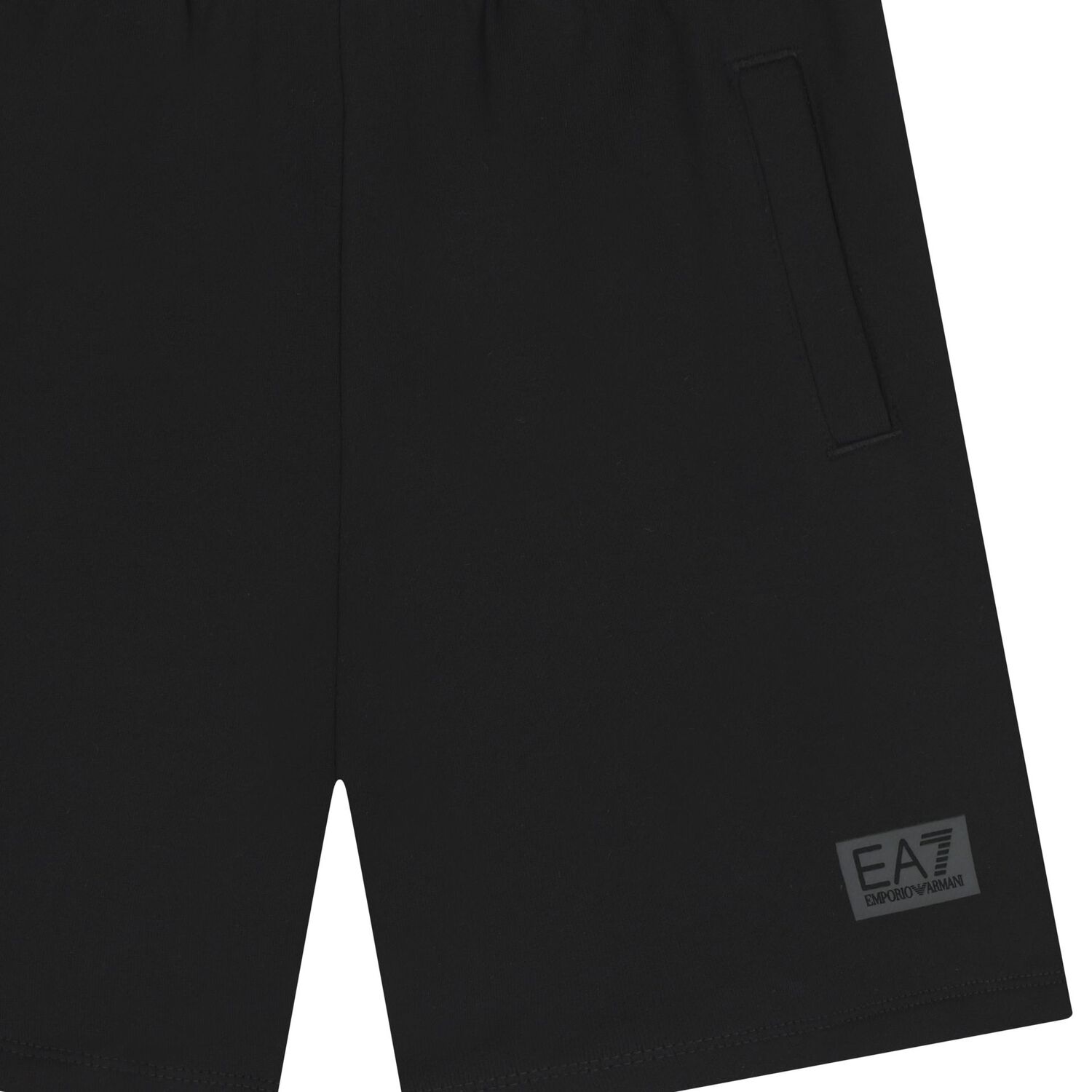 Boys Black Logo Shorts, 2, hi-res