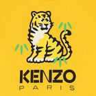 تيشيرت بنات بشعار النمر باللون الأصفر, 2, hi-res